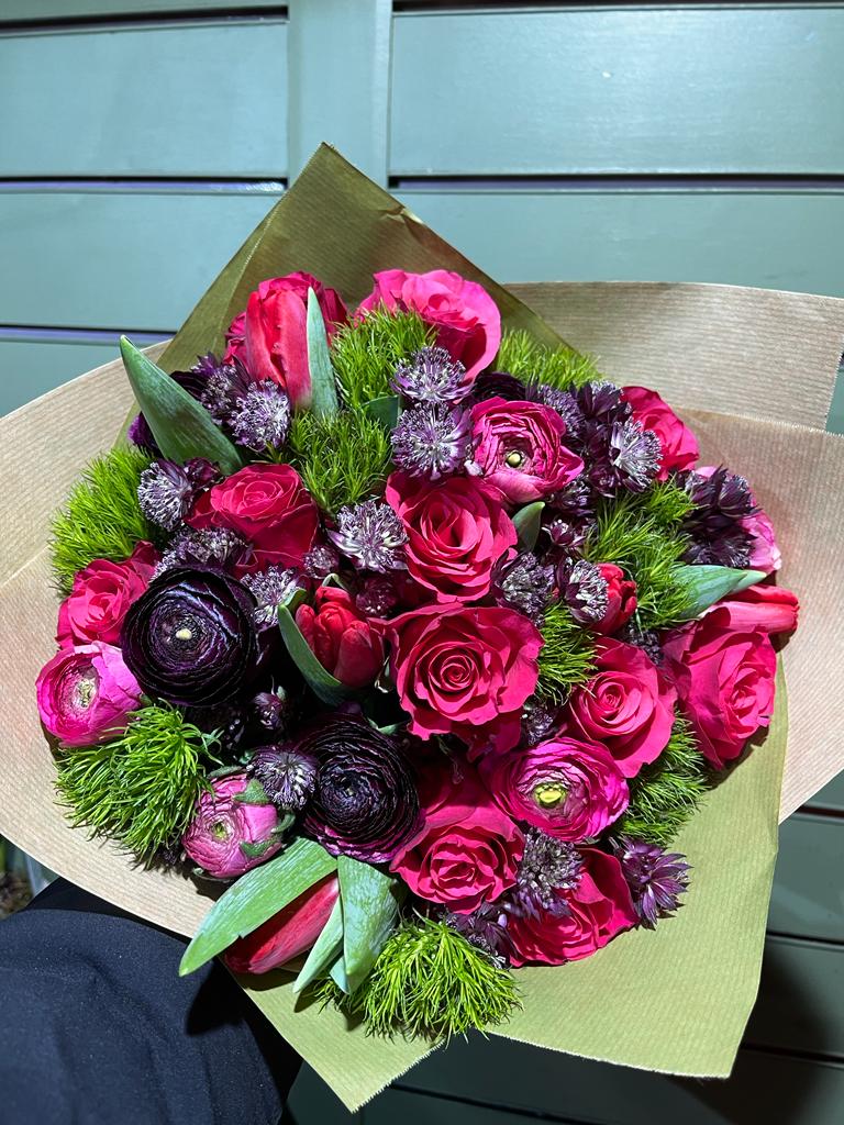 Valentine's Bouquet - Red & Fuchsia