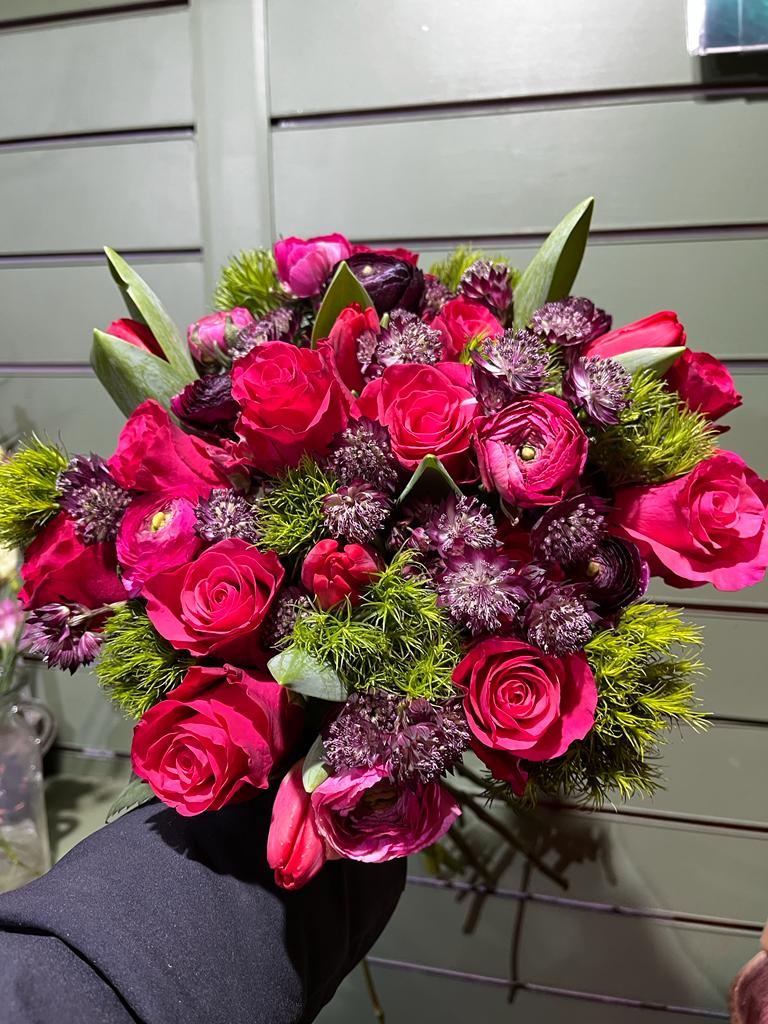 Valentine's Bouquet - Red & Fuchsia
