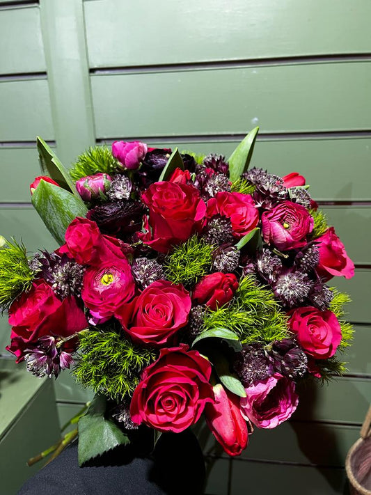 Valentine's Bouquet - Red & Fuchsia